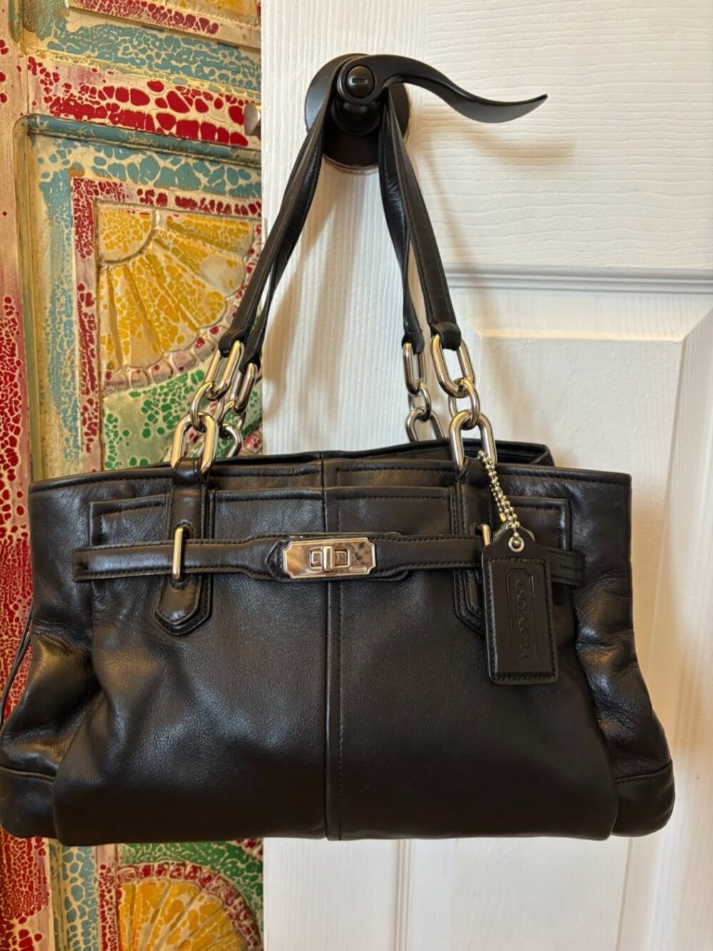 Coach Madison Claire Black Leather Handbag – Style 14311